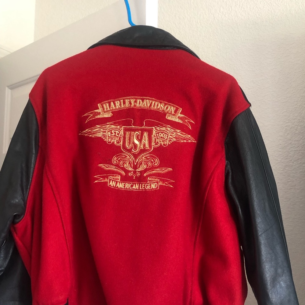 Ladies black and red Harley Davidson Jacket